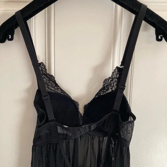 NWOT The Little Bra Company black lace babydoll 28B - Picture 6 of 7